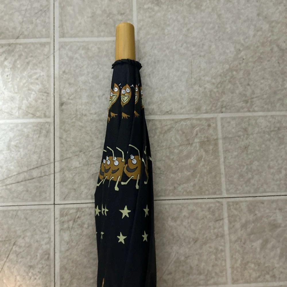 Rare Hatley Child Umbrella Whimsical Alien Cartoon Print‎